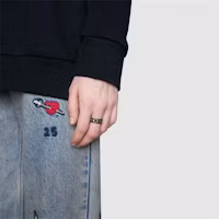 Purchase GUCCI 18K金黑色幾何圖案戒指 527095-J8F77-8522