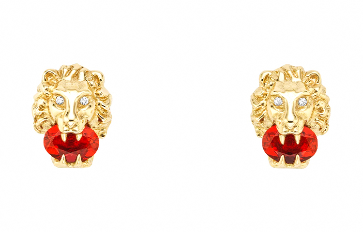 Order Anting-Anting GUCCI 18K Emas Kepala Singa Emas 609866-J5C30-8036