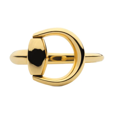 GUCCI 18K Gold Logo Ring Unisex Couple Design in Gold. 795651J85008000