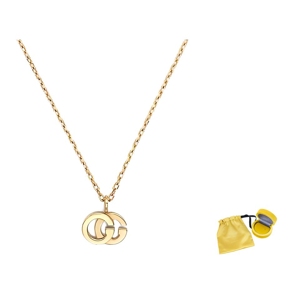 GUCCI 18K Gold Running Necklace Unisex 481638-J8550-8076