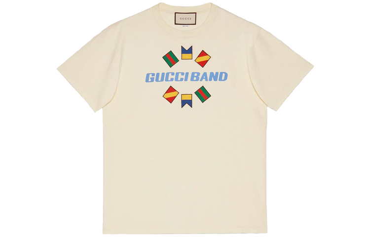 Gucci 2020 Logo Print White Short Sleeve T-Shirt for Men 565806-XJB2X-9756