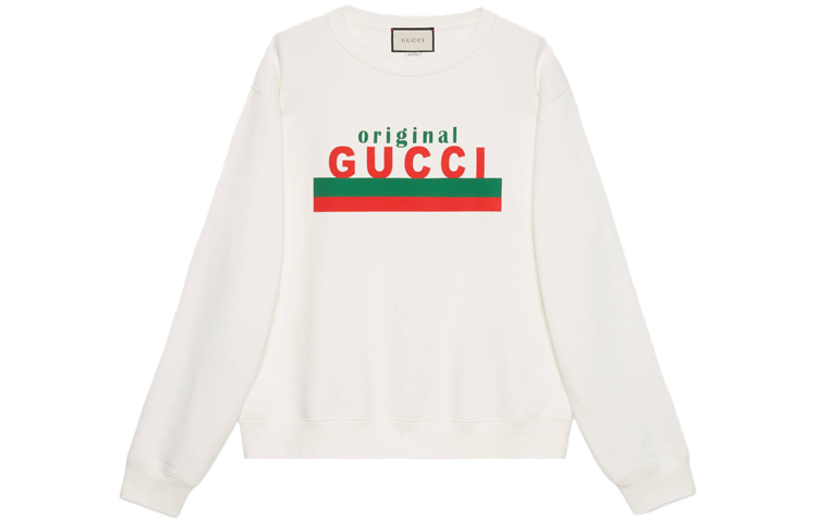 Gucci 2020 Pre-Fall Letter Logo Knit Pullover Sweatshirt White 626990-XJCOR-9192