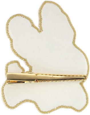 GUCCI 2023 Imlek Jepit Rambut Kapas Kelinci Putih Double G Unisex. 729654-J3659-8498 Lookbook GUCCI 2023 Imlek Jepit Rambut Kapas Kelinci Putih Double G Unisex. 729654-J3659-8498