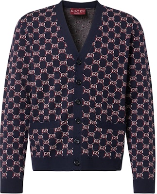 古驰2024秋冬Logo针织开衫单排纽扣海军蓝 801705-XKEAP-4116 Buy 古驰2024秋冬Logo针织开衫单排纽扣海军蓝 801705-XKEAP-4116