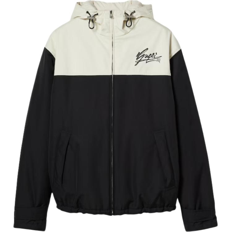 Gucci 2024 Pre-Fall Colorblock Hooded Zip-Up Jacket Black 787197-ZARAK-1043 圖 2