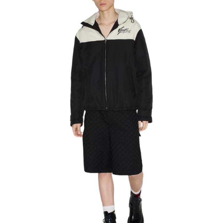 Gucci 2024 Pre-Fall Colorblock Hooded Zip-Up Jacket Black 787197-ZARAK-1043 圖 3