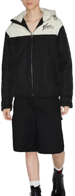 Gucci 2024 預秋彩色拼接連帽拉鍊外套 黑色 787197-ZARAK-1043 Lookbook Gucci 2024 預秋彩色拼接連帽拉鍊外套 黑色 787197-ZARAK-1043