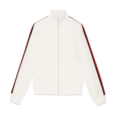Gucci 2024 Pre-Spring Colorblock Zip-Up Jacket for Men in White 762790-ZAPQR-9799