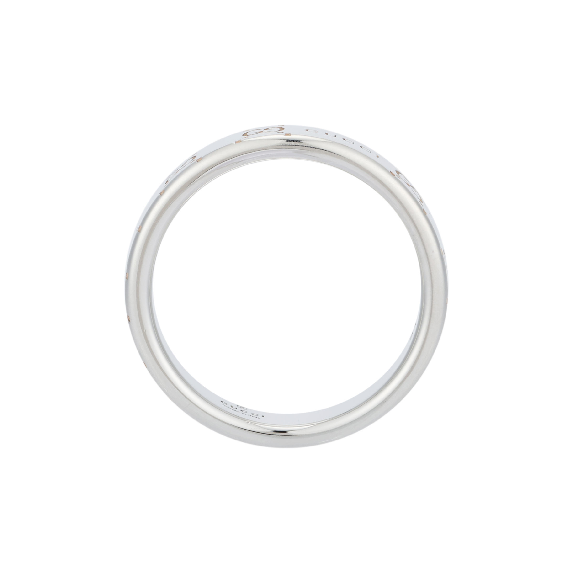 GUCCI 925 Silver Logo Ring Unisex Couple Design - Silver. 814720J84008106 圖 4