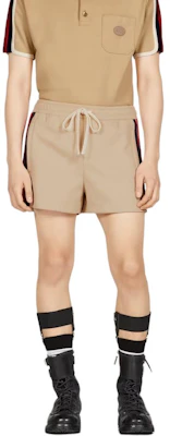GUCCI Beige High-Waisted Striped Embroidered Casual Shorts. 737416-XJFFB-9117 Lookbook GUCCI Beige High-Waisted Striped Embroidered Casual Shorts. 737416-XJFFB-9117