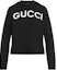 Order GUCCI Black Alphabet Embroidered Knit Crewneck Sweater. 770072-XKEBC-1289