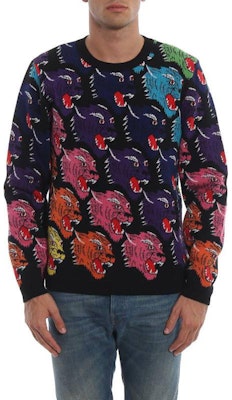 GUCCI Black Crewneck Full Print Pattern Long-Sleeve Sweater 526599-X9X30-1109 Shop GUCCI Black Crewneck Full Print Pattern Long-Sleeve Sweater 526599-X9X30-1109