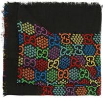 GUCCI Black Fashion Casual Pattern Shawl. 600975 4G865 9888 GUCCI Black Fashion Casual Pattern Shawl. 600975 4G865 9888