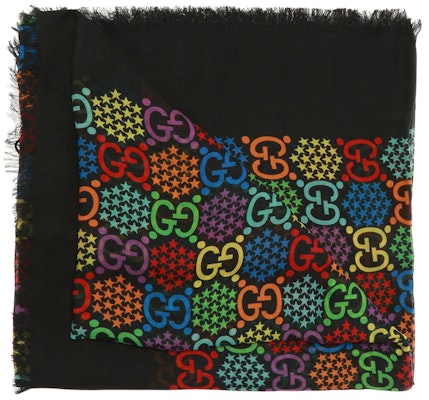 GUCCI Black Fashion Casual Pattern Shawl. 600975 4G865 9888 Buy GUCCI Black Fashion Casual Pattern Shawl. 600975 4G865 9888