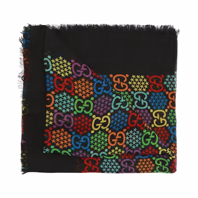 GUCCI Black Fashion Casual Pattern Shawl. 600975 4G865 9888