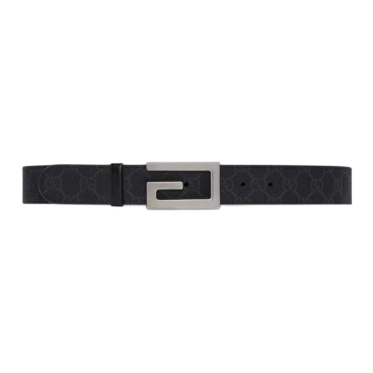 Lookbook GUCCI  Black Leather Belt with Logo, 3.5CM Width. 626974K9GSN