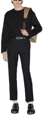 GUCCI 黑色长袖圆领套头T恤 794326-XJGT4-1043 Lookbook GUCCI 黑色长袖圆领套头T恤 794326-XJGT4-1043