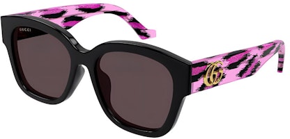 GUCCI Black Rectangular Acetate Sunglasses with Hinged Temples GG1550SK 004 GUCCI Black Rectangular Acetate Sunglasses with Hinged Temples GG1550SK 004