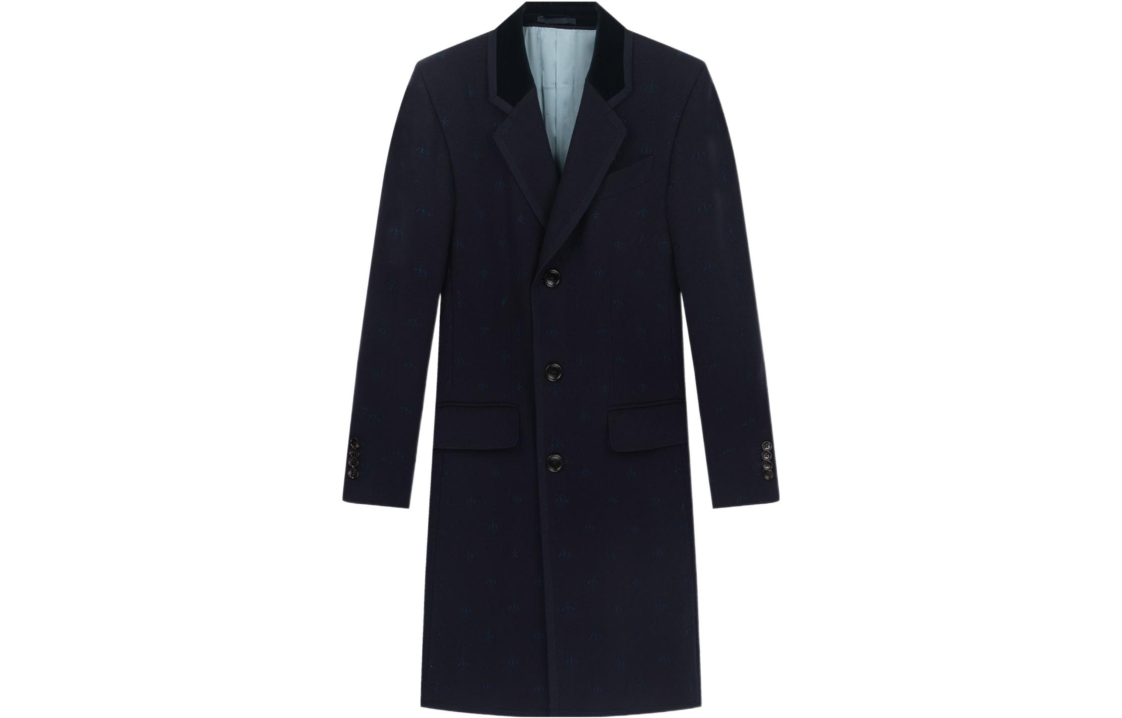 GUCCI  Black Single-Breasted Mid-Length Casual Coat 522526-Z510C-4240