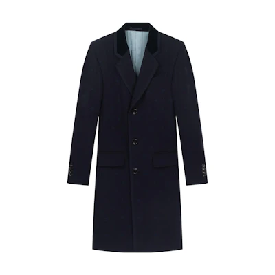 GUCCI Black Single-Breasted Mid-Length Casual Coat 522526-Z510C-4240