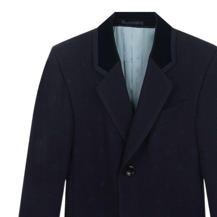 Sizing GUCCI Abrigo Casual Negro de Una Sola Fila de Botones Largo Medio 522526-Z510C-4240