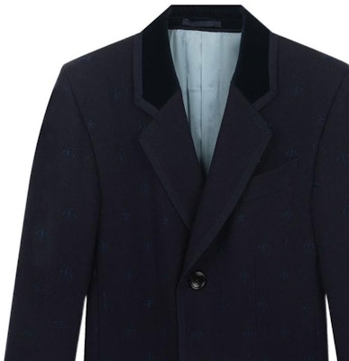 GUCCI Abrigo Casual Negro de Una Sola Fila de Botones Largo Medio 522526-Z510C-4240 Sizing GUCCI Abrigo Casual Negro de Una Sola Fila de Botones Largo Medio 522526-Z510C-4240