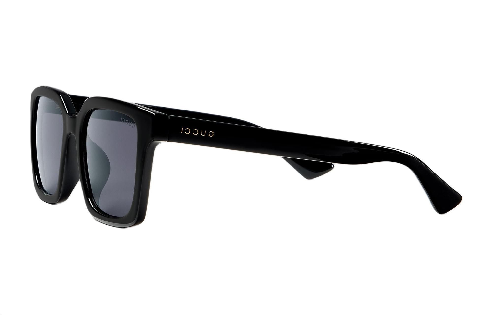 GUCCI  Black Square Sunglasses with Enamel Logo Detail. 778322J16911012