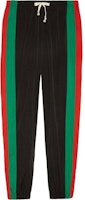 GUCCI Black Striped Mid-Waist Relaxed Drawstring Jogger Pants. 575549-XJBAK-1060 GUCCI Black Striped Mid-Waist Relaxed Drawstring Jogger Pants. 575549-XJBAK-1060