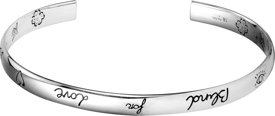 GUCCI "Blind For Love" Gelang Perak 925 Unisex Pasangan Perak. 455242-J8400-0701 Order GUCCI "Blind For Love" Gelang Perak 925 Unisex Pasangan Perak. 455242-J8400-0701