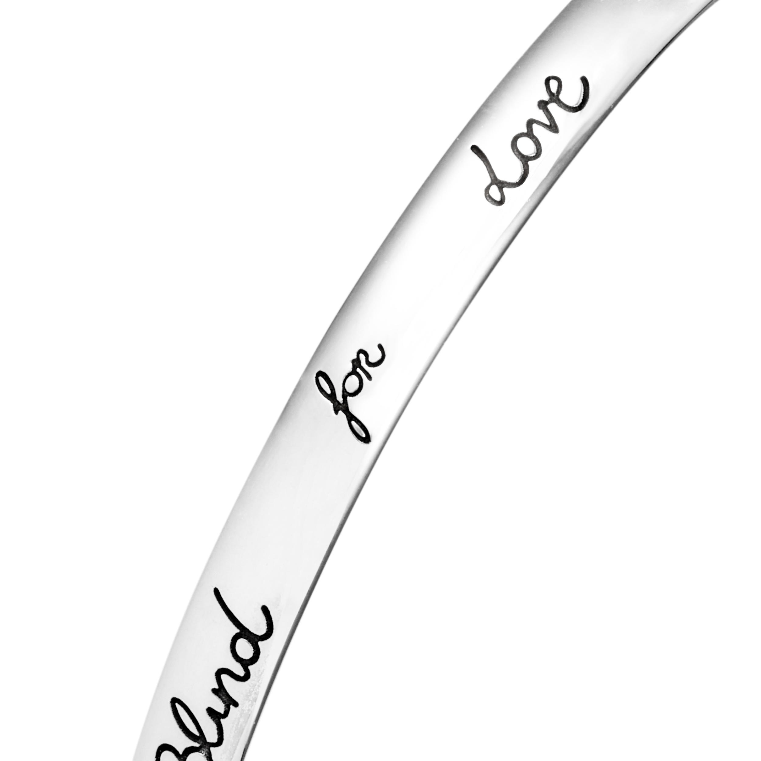 Shop GUCCI "Blind For Love" Gelang Perak 925 Unisex Pasangan Perak. 455242-J8400-0701