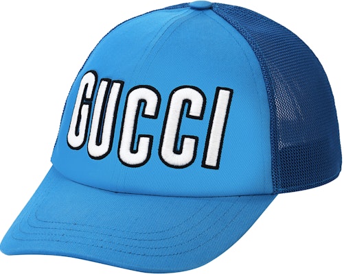 GUCCI Blue Casual Cap with Letter Logo Patch. 701324-4HAOY-4969 Buy GUCCI Blue Casual Cap with Letter Logo Patch. 701324-4HAOY-4969