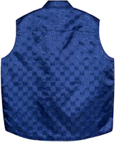 Lookbook GUCCI Blue Casual Vest with Letter Pattern and Single Button Closure 631890-Z8AK7-4424