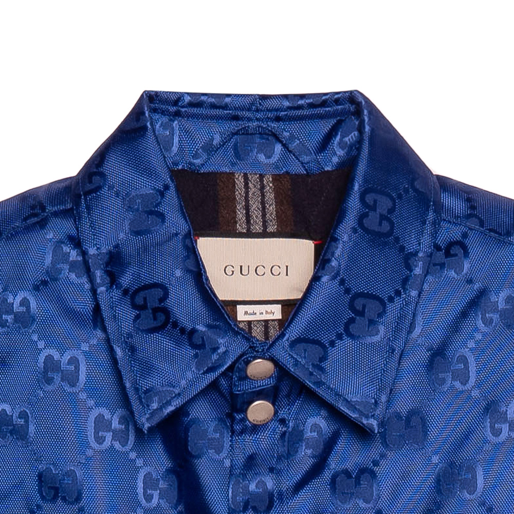 Purchase GUCCI  Blue Casual Vest with Letter Pattern and Single Button Closure 631890-Z8AK7-4424
