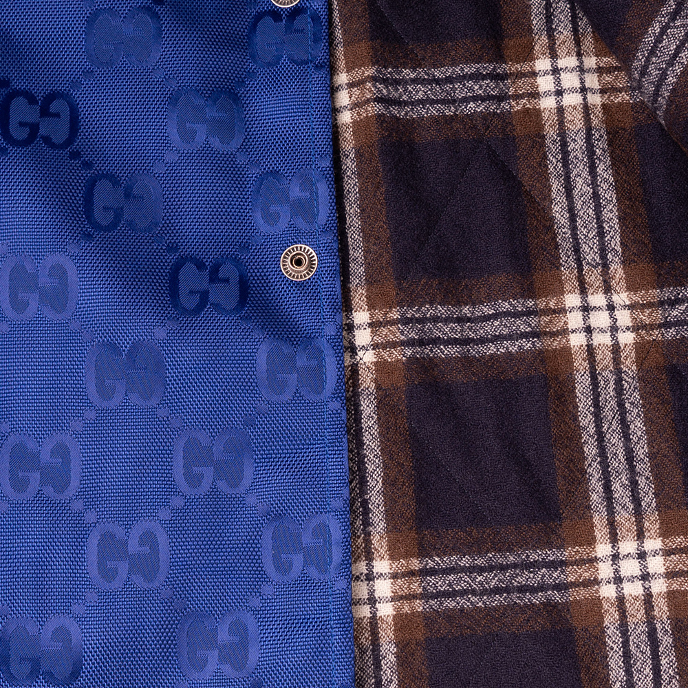 Sizing GUCCI  Blue Casual Vest with Letter Pattern and Single Button Closure 631890-Z8AK7-4424