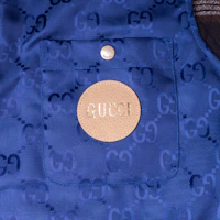 Cheap GUCCI Blue Casual Vest with Letter Pattern and Single Button Closure 631890-Z8AK7-4424