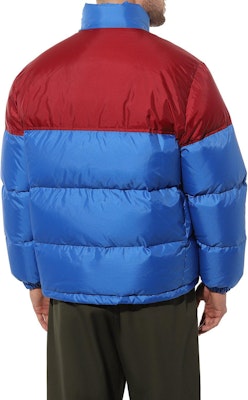 GUCCI 藍色拼接徽標印花長袖羽絨外套. 673150-Z8AQ0-4415 Purchase GUCCI 藍色拼接徽標印花長袖羽絨外套. 673150-Z8AQ0-4415