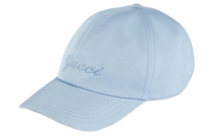 Order GUCCI  Blue Cotton Cap with Logo Embroidery 7827324HA8X4900