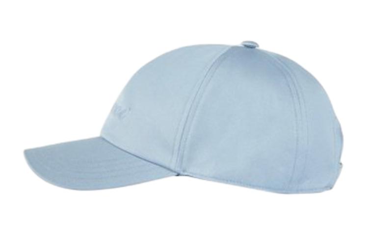 Shop GUCCI  Blue Cotton Cap with Logo Embroidery 7827324HA8X4900