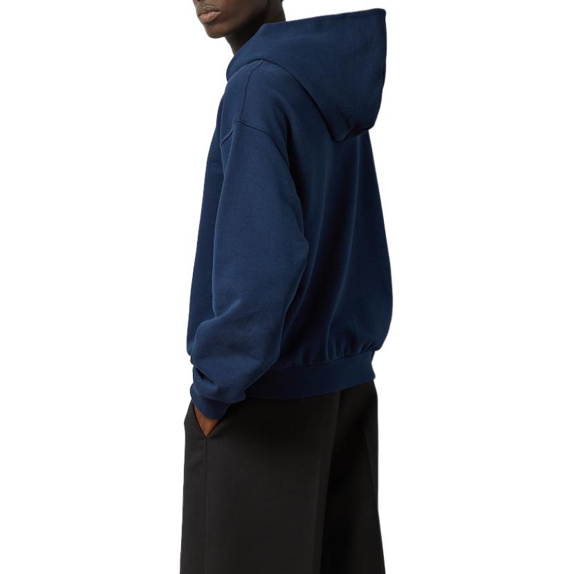 Shop GUCCI Sudadera Azul con Logo Estampado Oversize y Hombros Caídos. 770842-XJF3O-4030