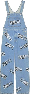 GUCCI Blue Loose Fit Overalls with All-Over Letter Print and Zipper. 742592-XDCFU-4452 Buy GUCCI Blue Loose Fit Overalls with All-Over Letter Print and Zipper. 742592-XDCFU-4452