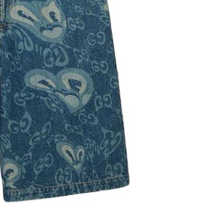 GUCCI 蓝色双G标志腰带环拉链牛仔短裤 783815-XDCXR-4759 Shop GUCCI 蓝色双G标志腰带环拉链牛仔短裤 783815-XDCXR-4759