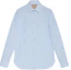 Order GUCCI Camisa Azul de Rayas Manga Larga con Bordado de Logo. 673494-ZAHJ0-4421