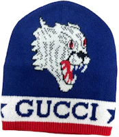 Order GUCCI 藍色羊毛針織字母印花毛帽 5475124G2066568