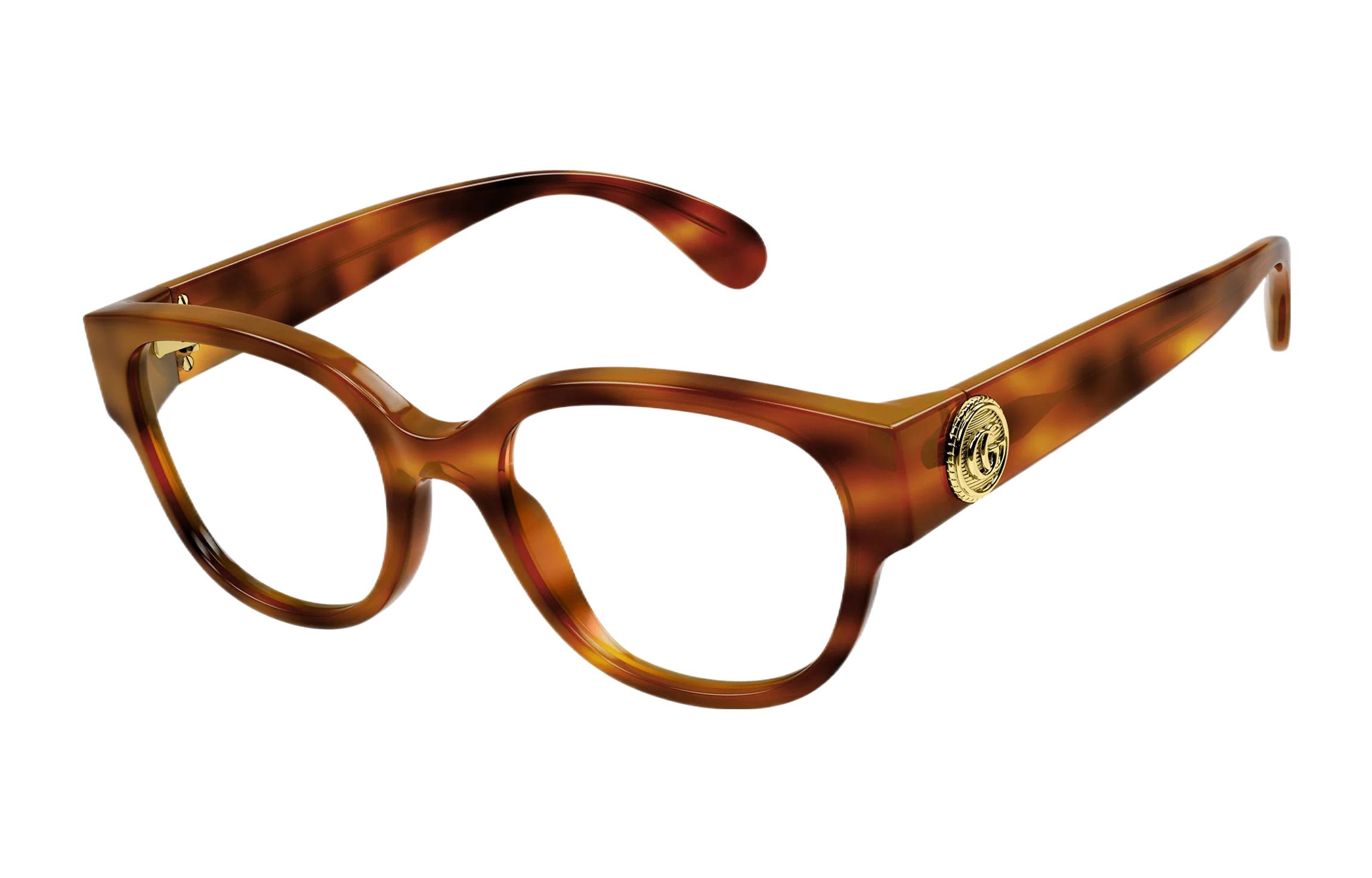 GUCCI  Brown Butterfly Optical Frames with Logo in Recycled Acetate. GG1411OK003