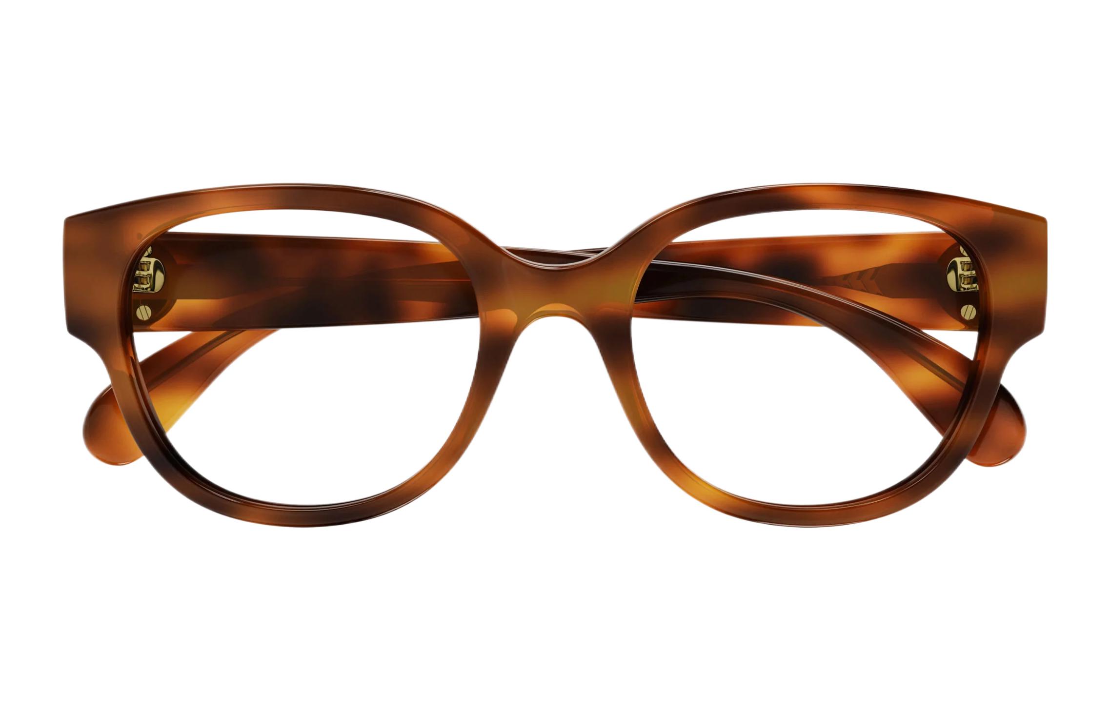 Lookbook GUCCI Frame Kacamata Cokelat Butterfly Logo Bahan Acetate Daur Ulang. GG1411OK003