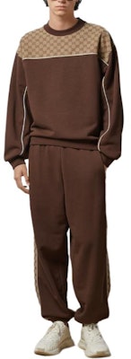 GUCCI 棕色標誌印花圓領長袖運動衫 768479-XJF35-2255 Lookbook GUCCI 棕色標誌印花圓領長袖運動衫 768479-XJF35-2255