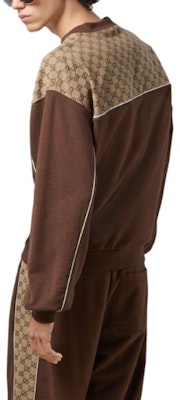 GUCCI 棕色標誌印花圓領長袖運動衫 768479-XJF35-2255 Purchase GUCCI 棕色標誌印花圓領長袖運動衫 768479-XJF35-2255