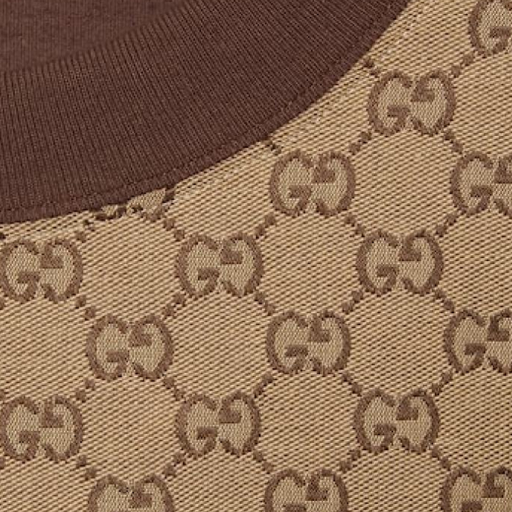 Sizing GUCCI 棕色標誌印花圓領長袖運動衫 768479-XJF35-2255