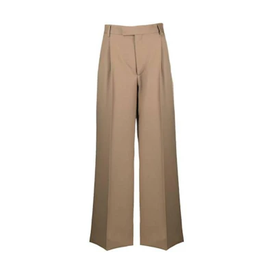 GUCCI Brown Loose-Fit Straight Casual Pants. 757972-Z798C-2708