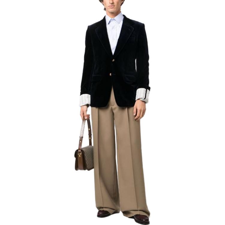 Shop GUCCI ブラウン ルーズフィット ストレート カジュアル パンツ. 757972-Z798C-2708